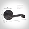 Regency Handle, Reeded Plate, Matt Black