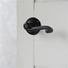 Regency Handle, Rowley Plate, Matt Black