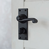 Regency Handle, Bristol Privacy Plate, Matt Black