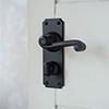 Regency Handle, Ilkley Privacy Plate, Matt Black