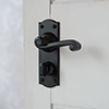 Regency Handle, Nowton Privacy Plate, Matt Black