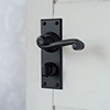 Regency Handle, Ripley Privacy Plate, Matt Black