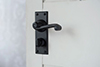 Regency Handle, Ripley Privacy Plate, Matt Black