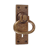 Pair of Foxhall Lever Handles with Bristol Keyhole Plates in Antiqued Brass