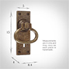 Pair of Foxhall Lever Handles with Bristol Keyhole Plates in Antiqued Brass