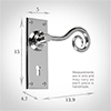 Curled Handle, Bristol Keyhole Plate, Nickel