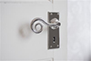 Curled Handle, Bristol Keyhole Plate, Nickel