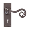 Curled Handle, Bristol Keyhole Plate, Polished