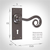 Curled Handle, Bristol Keyhole Plate, Polished