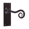 Curled Handle, Bristol Plain Plate, Matt Black