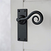 Curled Handle, Bristol Plain Plate, Matt Black