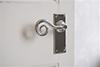 Curled Handle, Bristol Plain Plate, Nickel