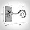 Curled Handle, Bristol Short Plate, Nickel