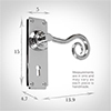 Curled Handle, Ilkley Keyhole Plate, Nickel