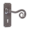 Curled Handle, Ilkley Keyhole Plate, Polished