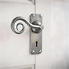 Curled Handle, Ilkley Keyhole Plate, Polished