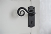 Curled Handle, Nowton Keyhole Plate, Matt Black