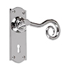 Curled Handle, Nowton Keyhole Plate, Nickel