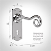 Curled Handle, Nowton Keyhole Plate, Nickel