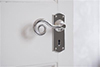 Curled Handle, Nowton Keyhole Plate, Nickel
