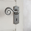 Curled Handle, Nowton Keyhole Plate, Polished