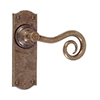 Curled Handle, Nowton Plain Plate, Antiqued Brass