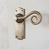 Curled Handle, Nowton Plain Plate, Antiqued Brass