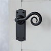 Curled Handle, Nowton Plain Plate, Matt Black