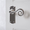 Curled Handle, Nowton Plain Plate, Nickel