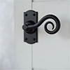 Curled Handle, Nowton Short Plate, MattBlack