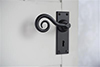 Curled Handle, Ripley Keyhole Plate, Matt Black