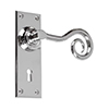 Curled Handle, Ripley Keyhole Plate, Nickel