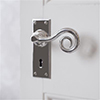 Curled Handle, Ripley Keyhole Plate, Nickel