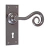 Curled Handle, Ripley Keyhole Plate, Polished