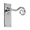 Curled Handle, Ripley Plain Plate, Nickel