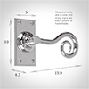 Curled Handle, Ripley Short Plate, Nickel