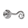 Curled Handle, Reeded Plate, Nickel