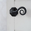 Curled Handle, Shaftesbury Plate, Matt Black