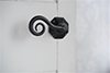 Curled Handle, Shaftesbury Plate, Matt Black