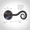 Curled Handle, Rowley Plate, Matt Black