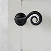 Curled Handle, Rowley Plate, Matt Black