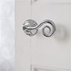 Curled Handle, Rowley Plate, Nickel