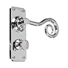 Curled Handle, Ilkley Privacy Plate, Nickel