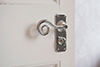 Curled Handle, Ilkley Privacy Plate, Nickel
