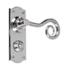 Curled Handle, Nowton Privacy Plate, Nickel