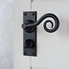 Curled Handle, Ripley Privacy Plate, Matt Black