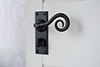 Curled Handle, Ripley Privacy Plate, Matt Black