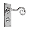 Curled Handle, Ripley Privacy Plate, Nickel