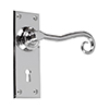 Scrolled Handle, Bristol Keyhole Plate, Nickel