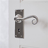 Scrolled Handle, Bristol Keyhole Plate, Nickel